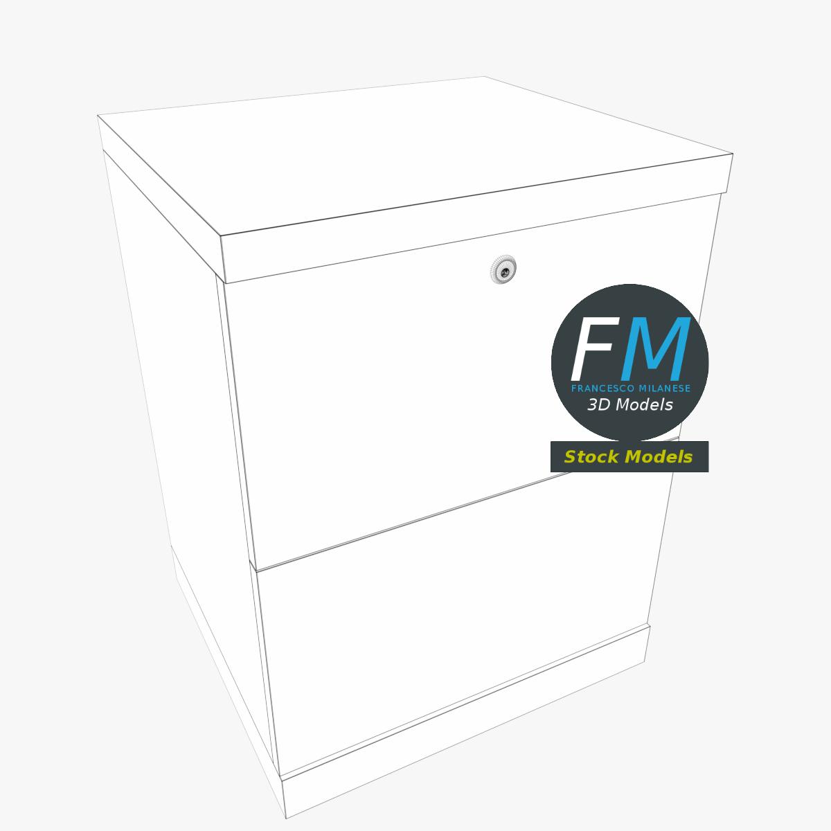 3D-Modell - Aktenschrank - 07