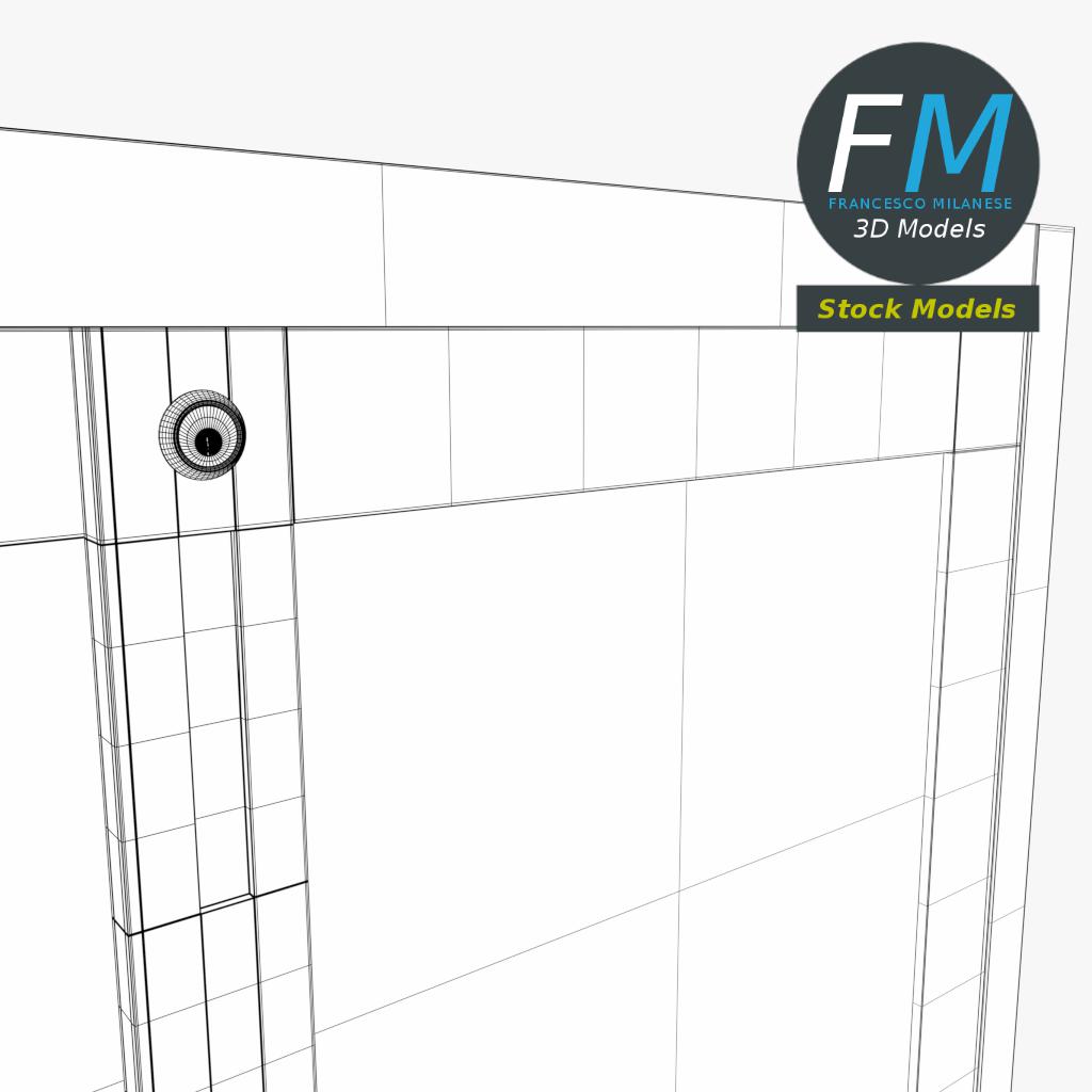 3D-Modell - Aktenschrank mit Glastüren - 08