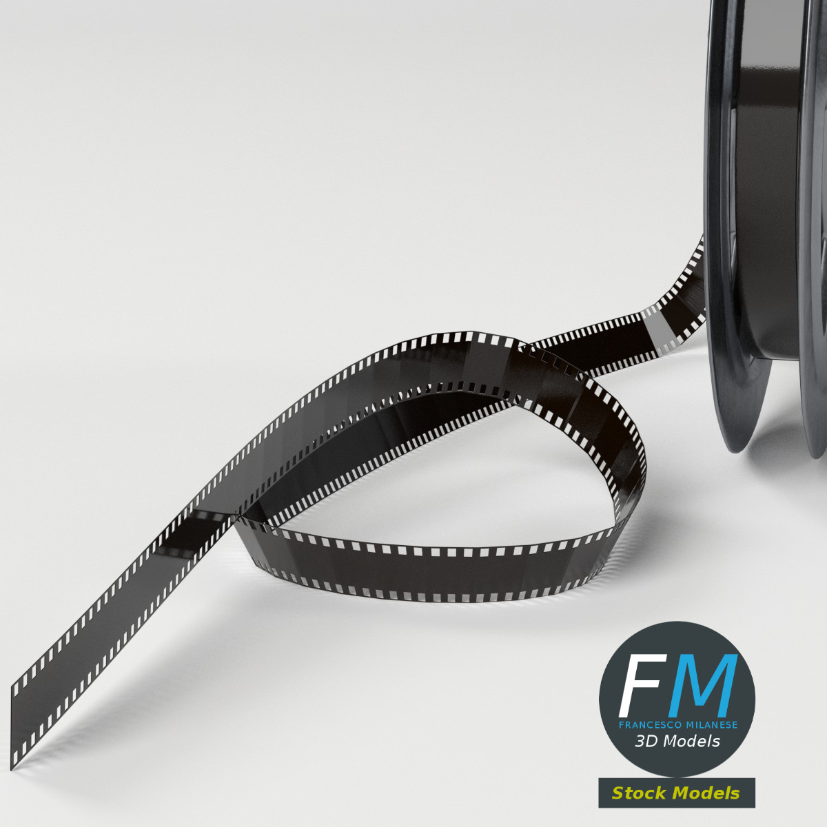 3D-Modell - Filmspule mit Filmstreifen - 05