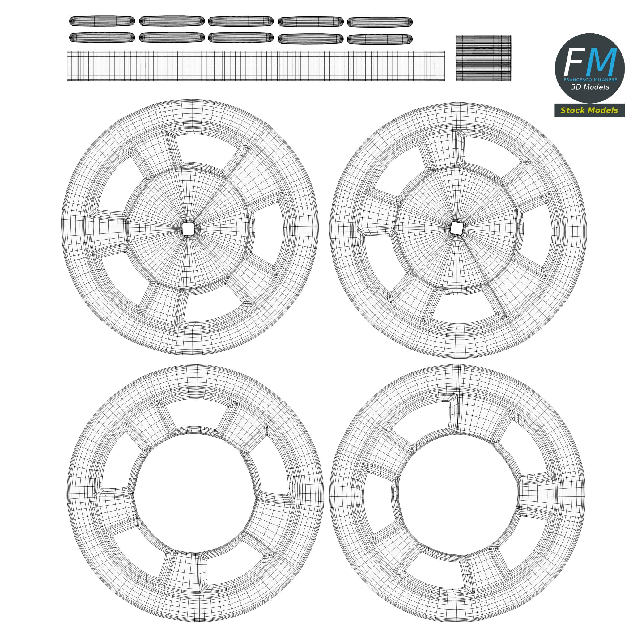 3D-Modell - Filmspule mit Filmstreifen - 11