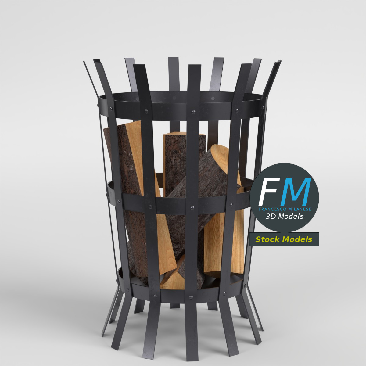 3D-Modell - Feuerkorb - 01