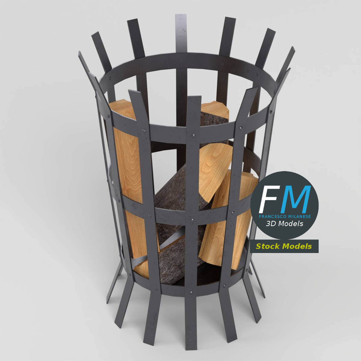 3D-Modell - Feuerkorb - 02