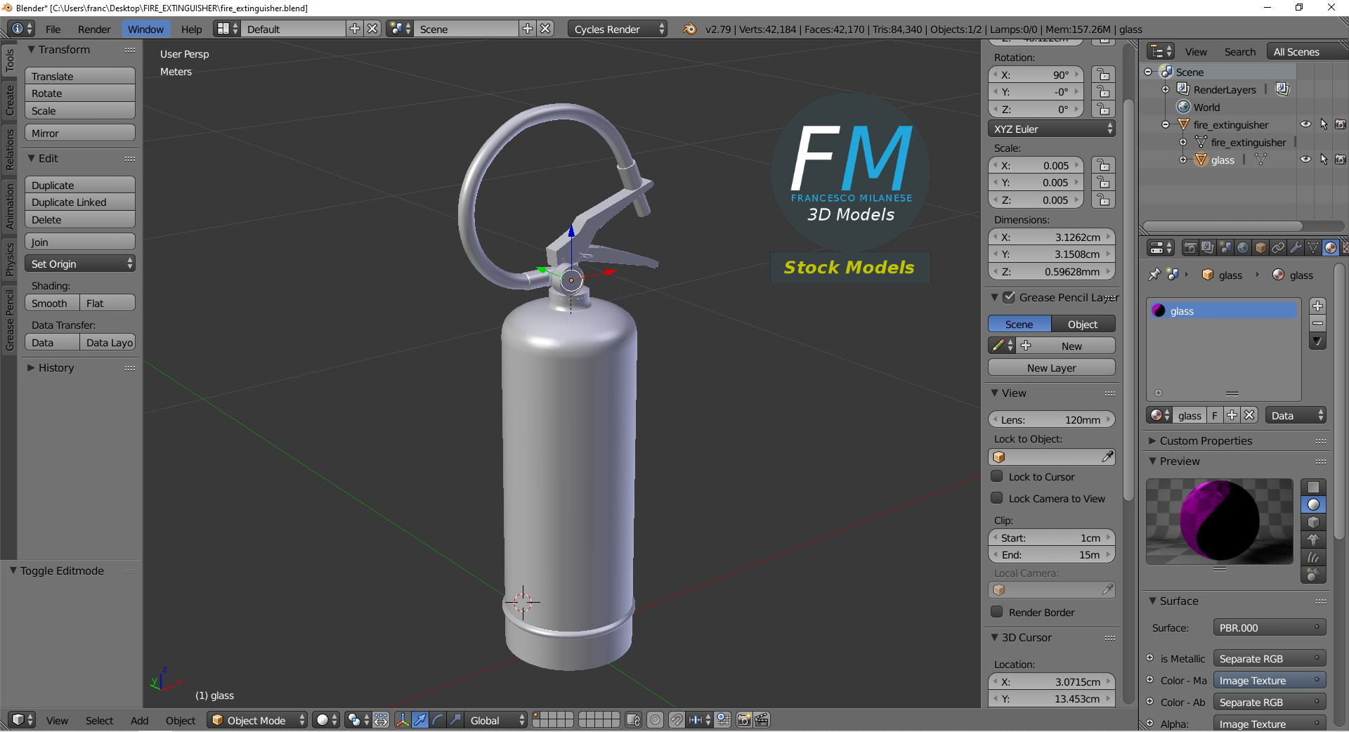 3D-Modell - Feuerlöscher - 09