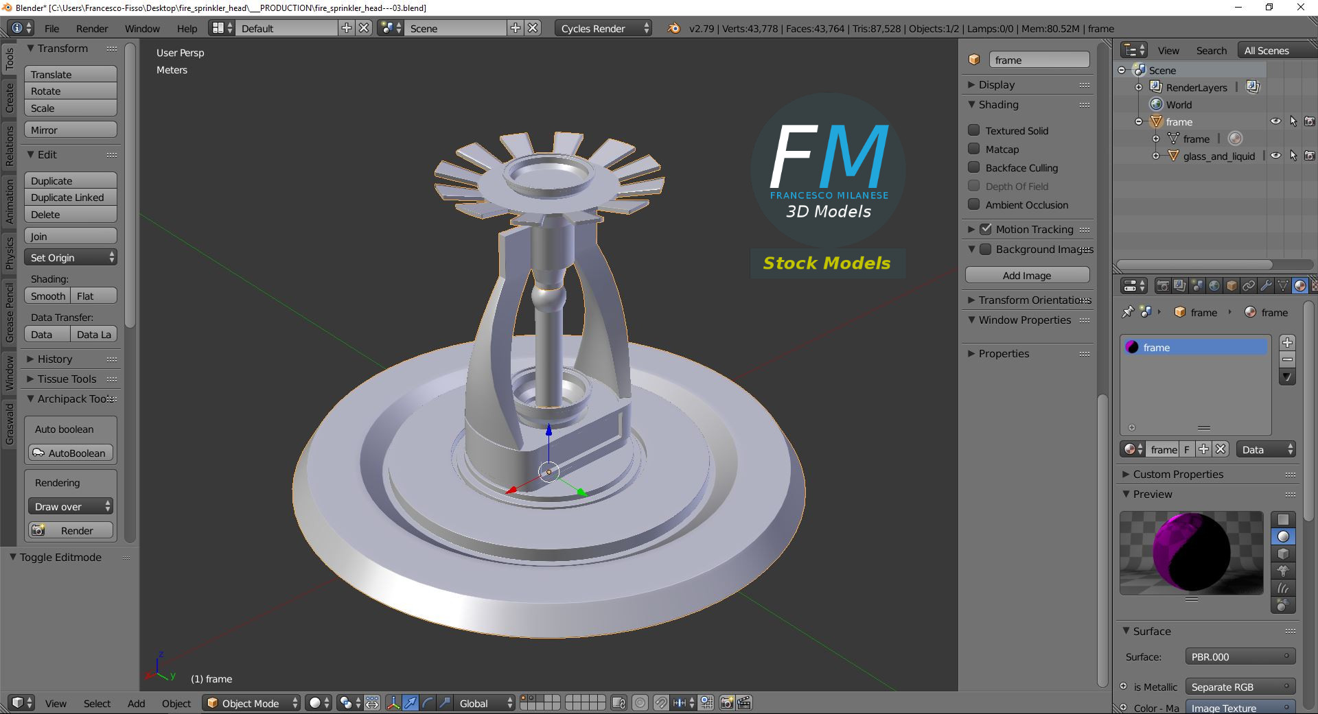 3D-Modell - Sprinklerkopf - 09