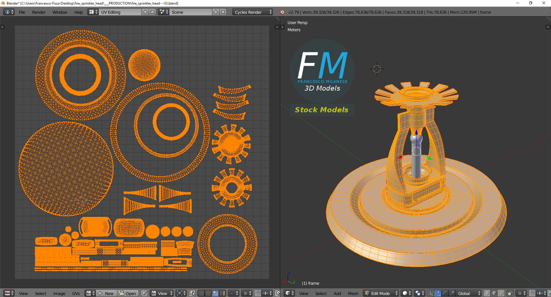 3D-Modell - Sprinklerkopf - 10