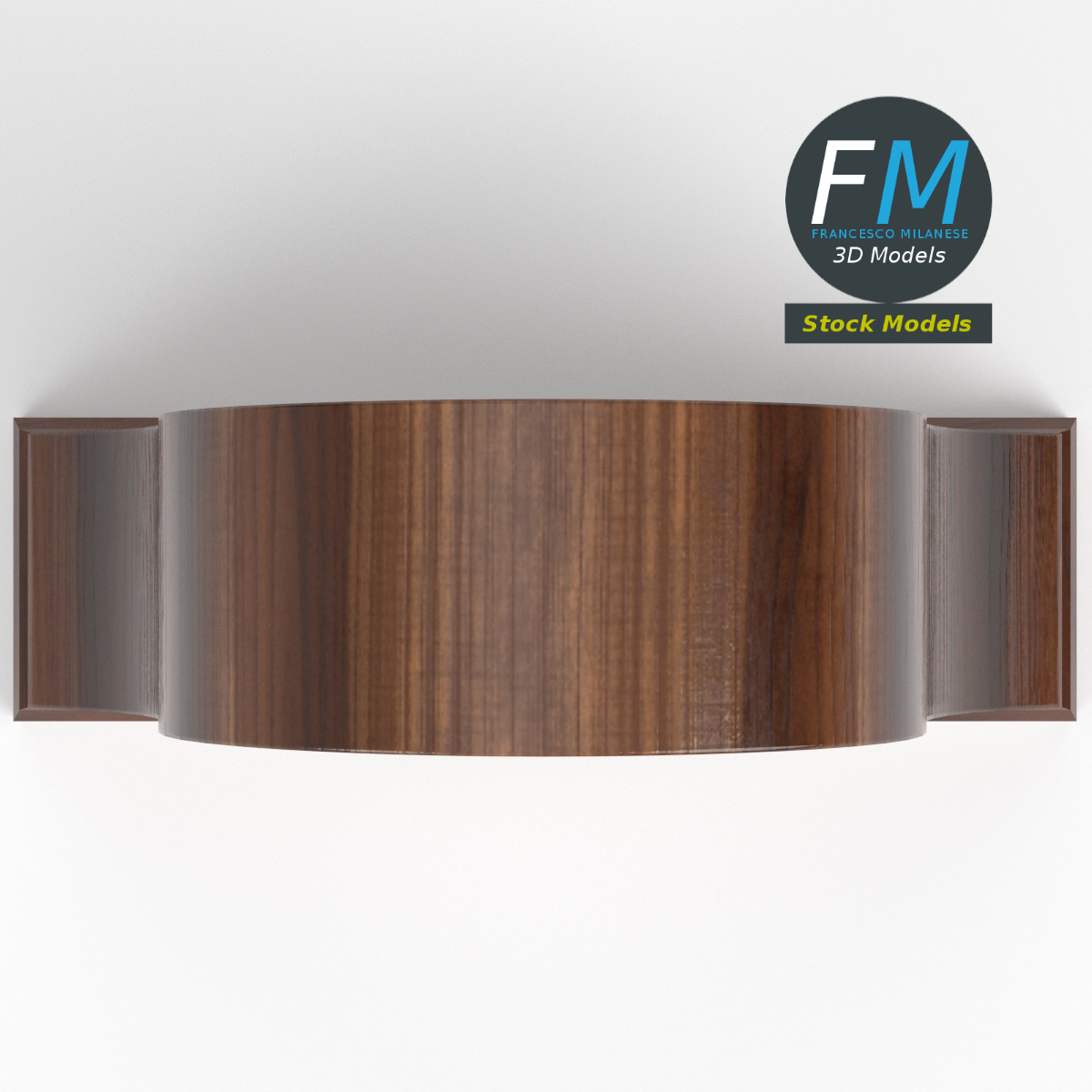 3D-Modell - Hölzerne Kaminuhr - 06