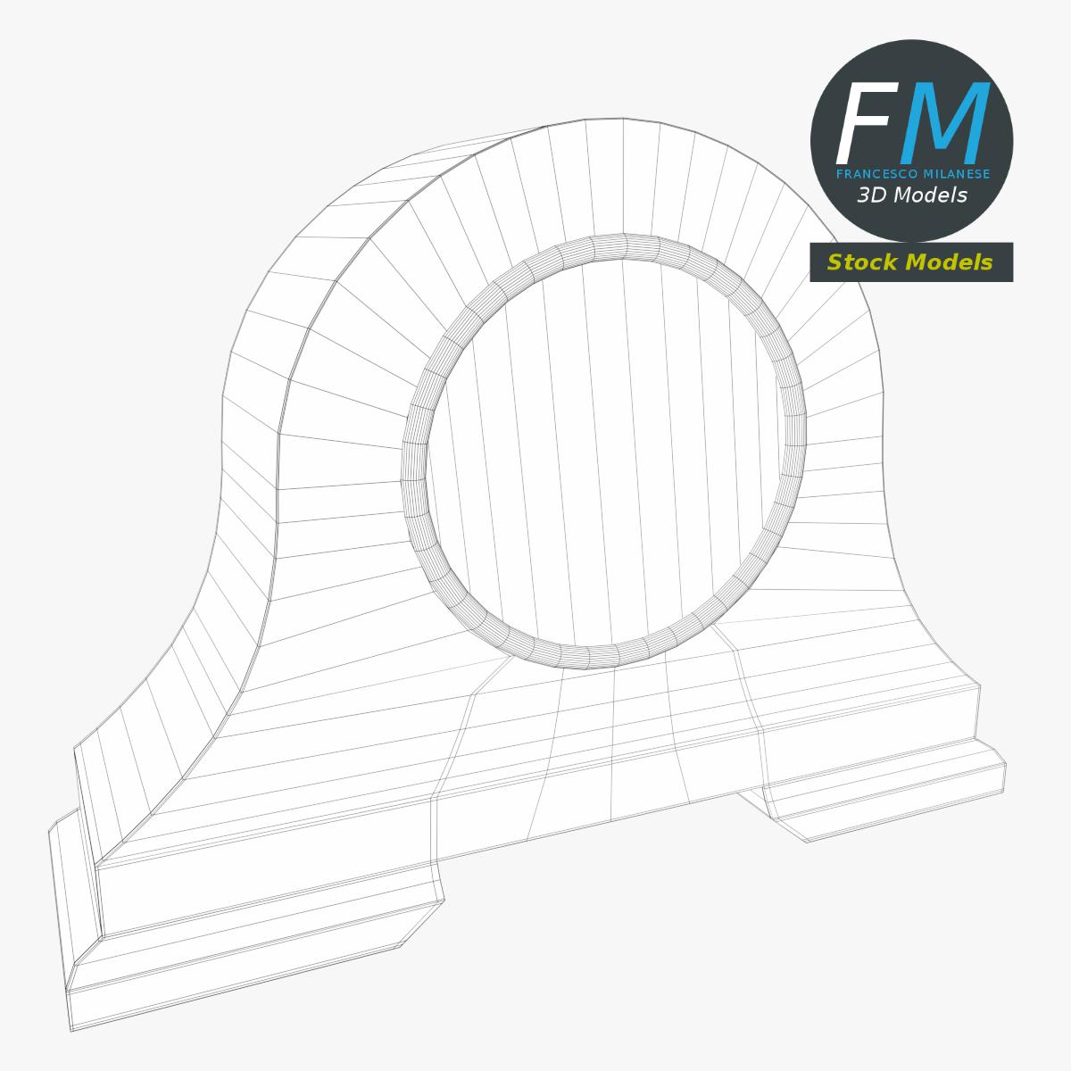 3D-Modell - Hölzerne Kaminuhr - 07