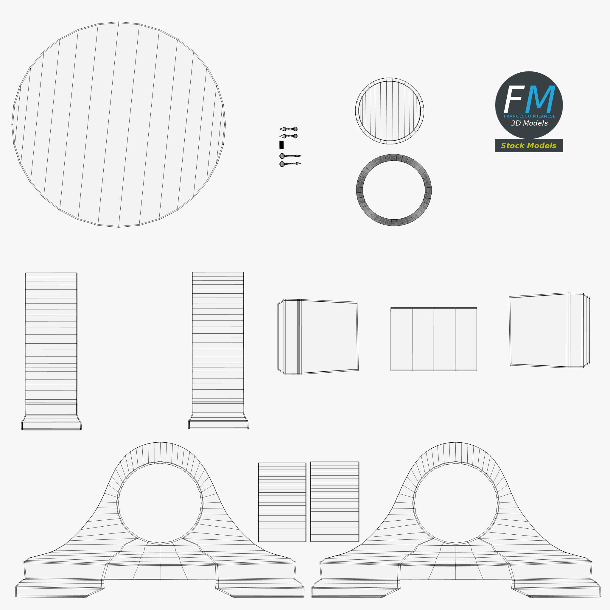 3D-Modell - Kaminuhr - 11