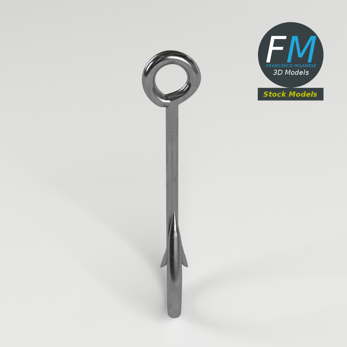 3D-Modell - Angelhaken - 02