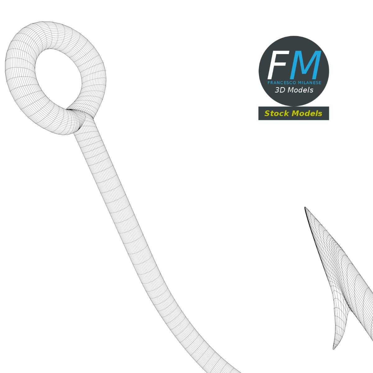 3D-Modell - Angelhaken - 07