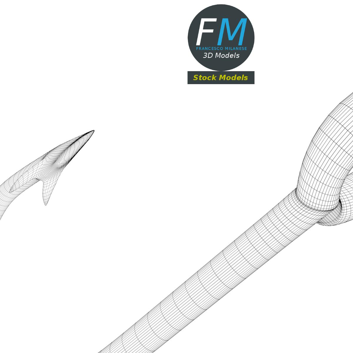 3D-Modell - Angelhaken - 08