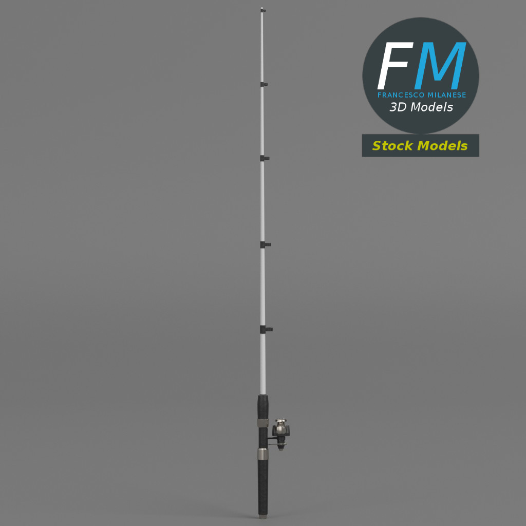 3D-Modell - Angelrute - 01