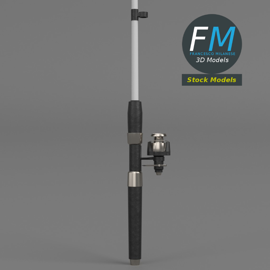 3D-Modell - Angelrute - 03