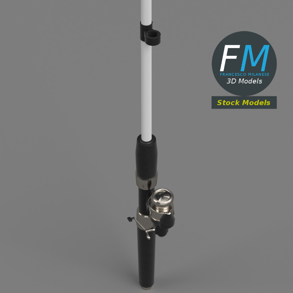 3D-Modell - Angelrute - 04
