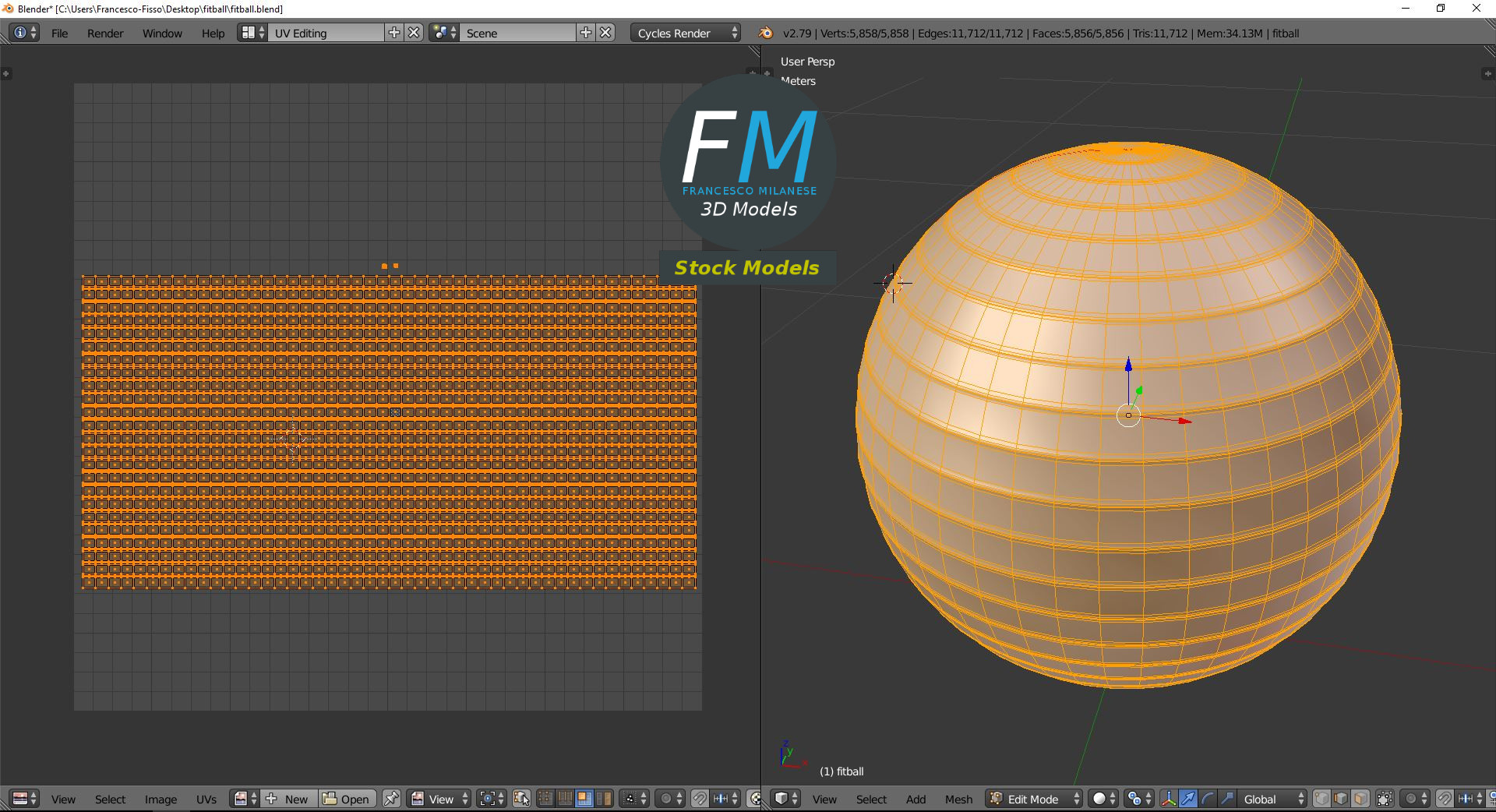 3D-Modell - Fitball - 10