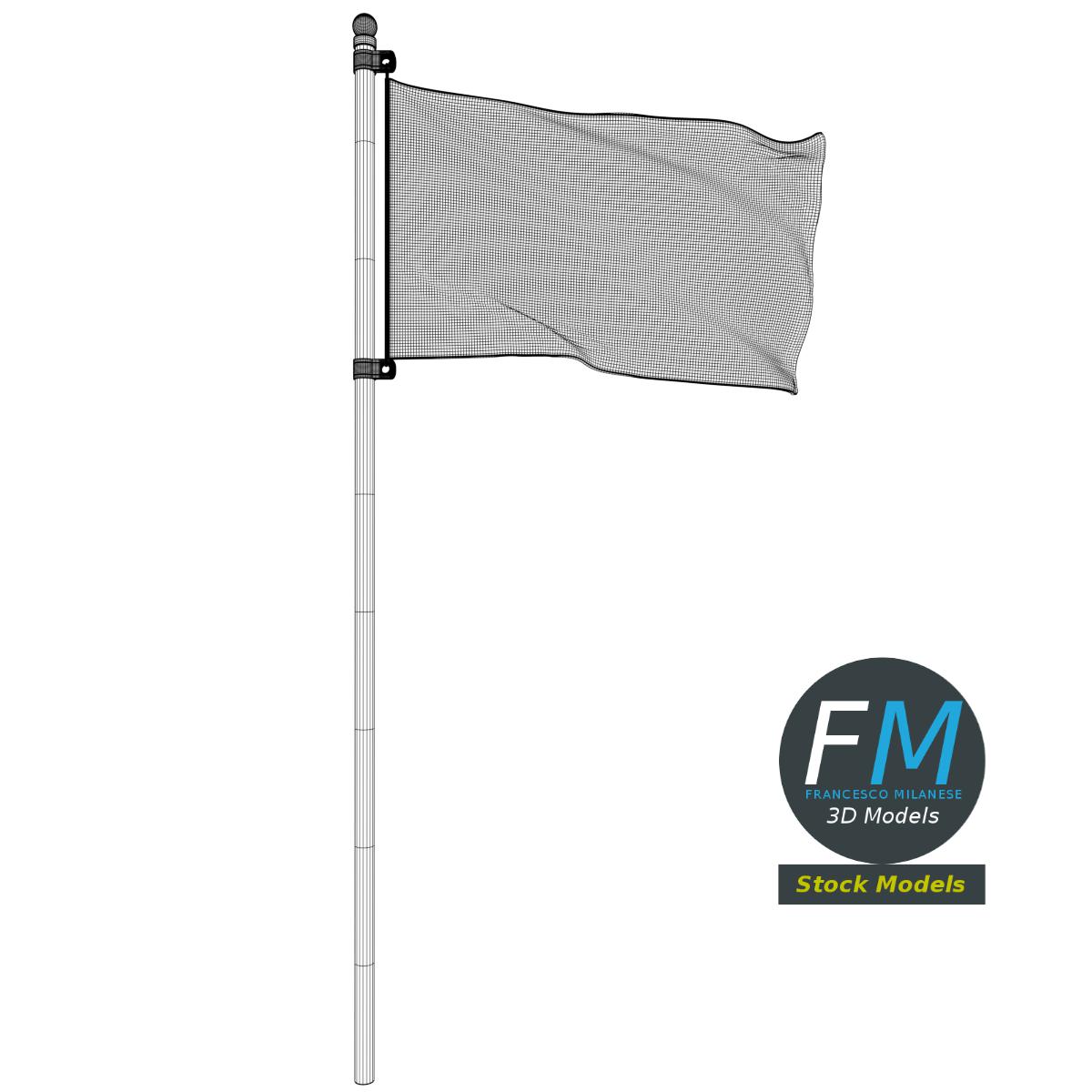 3D-Modell - Flagge - 07