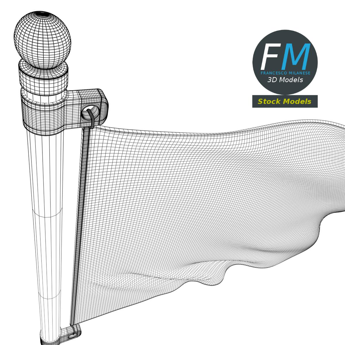 3D-Modell - Flagge - 08