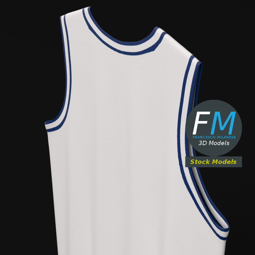 3D-Modell - Flaches Basketballtrikot-Mockup - 05