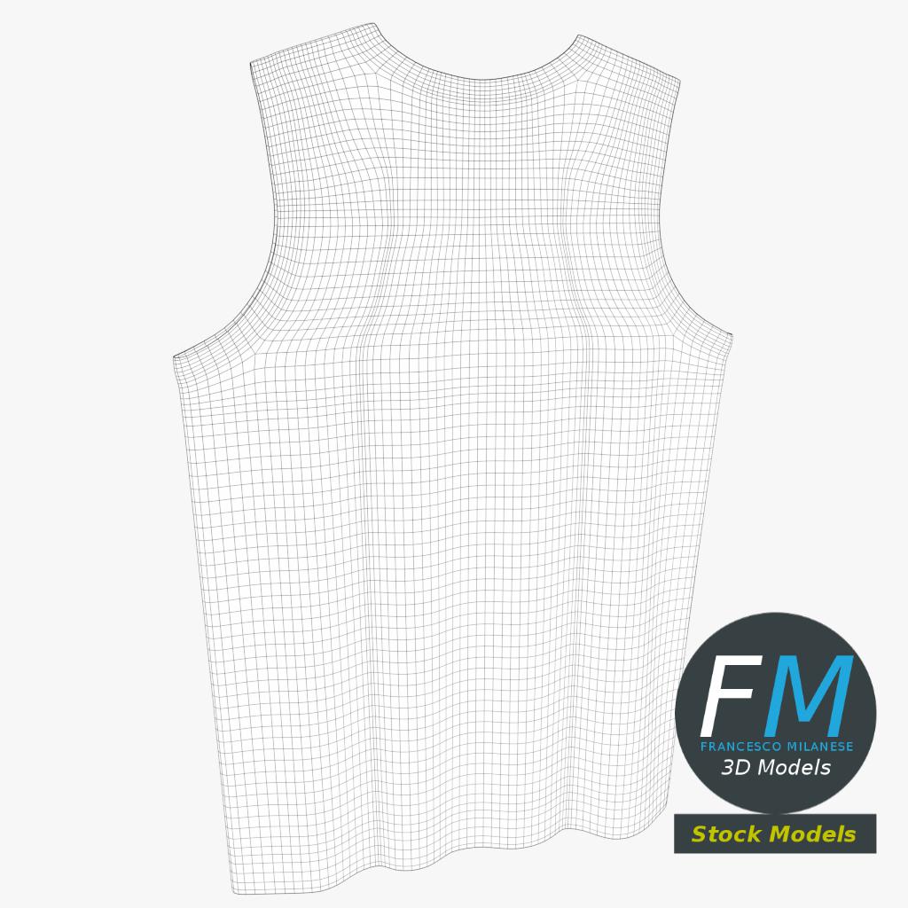 3D-Modell - Flaches Basketballtrikot-Mockup - 08