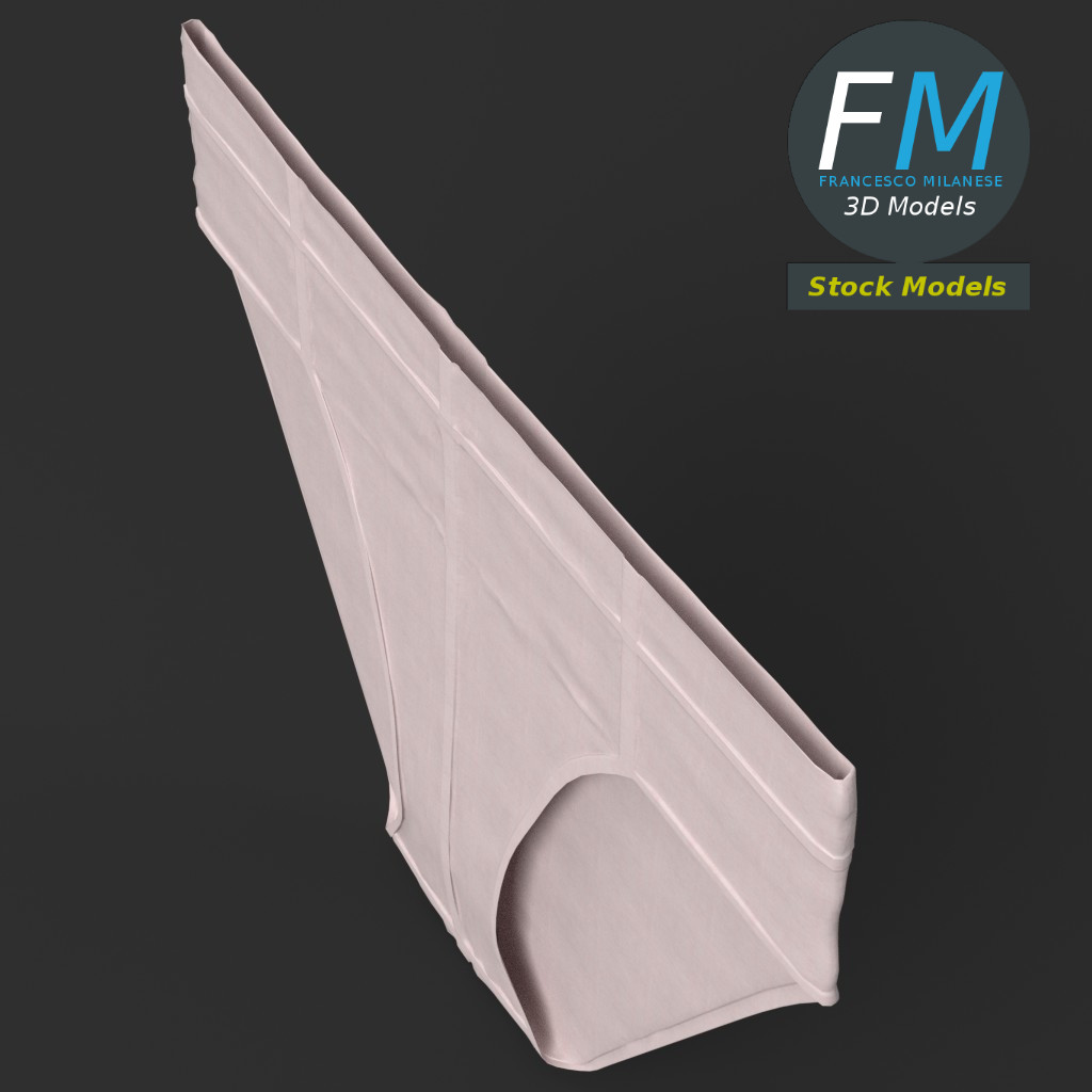 3D-Modell - Flaches Slip-Unterwäsche-Mockup - 05
