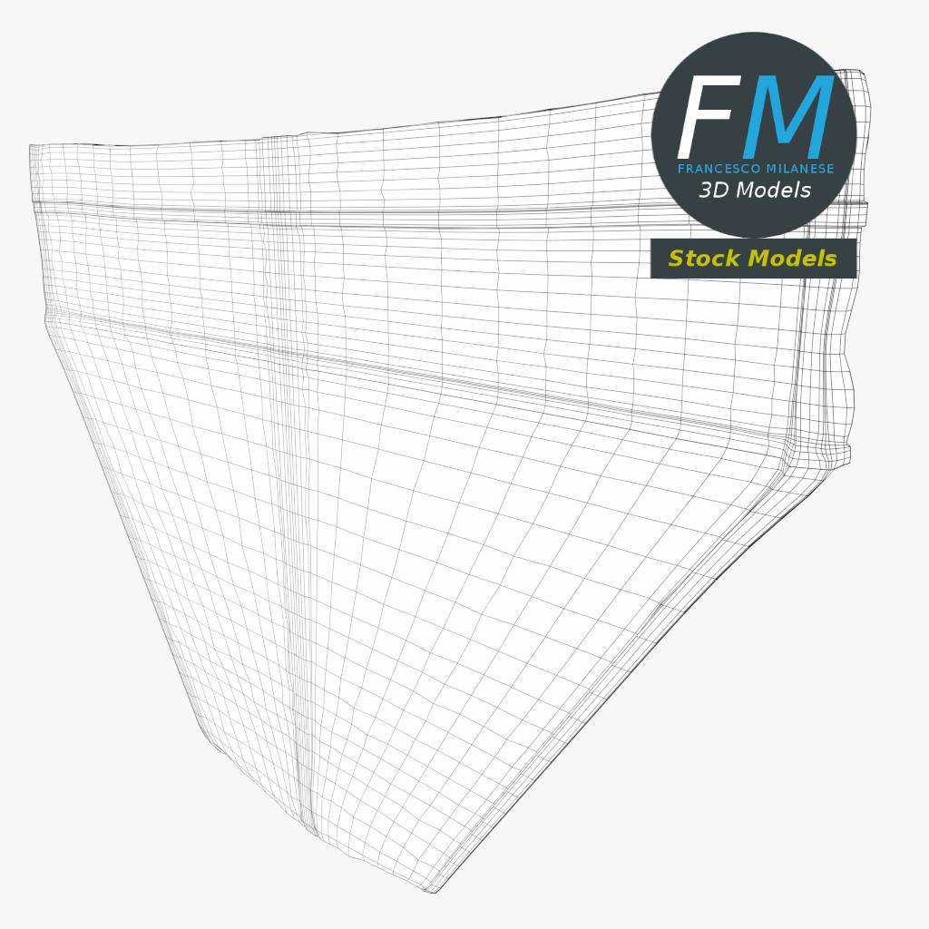 3D-Modell - Flaches Slip-Unterwäsche-Mockup - 08