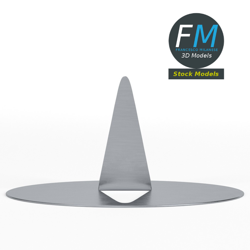 3D-Modell - Flachkopf-Reißzwecke - 03