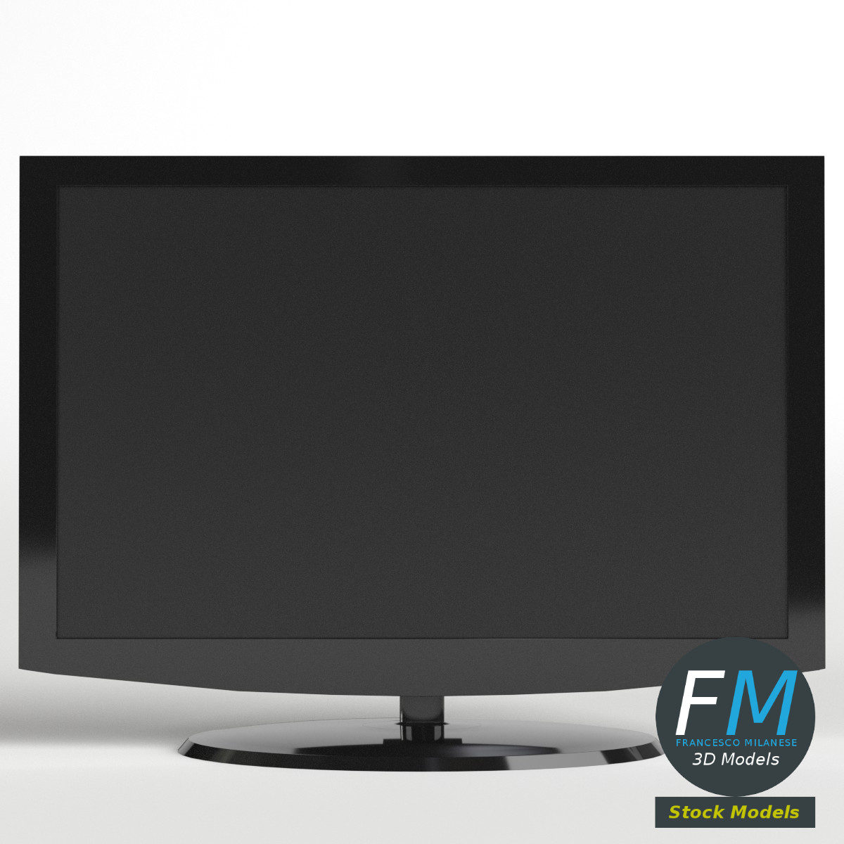 3D-Modell - Flacher Breitbildfernseher - 01