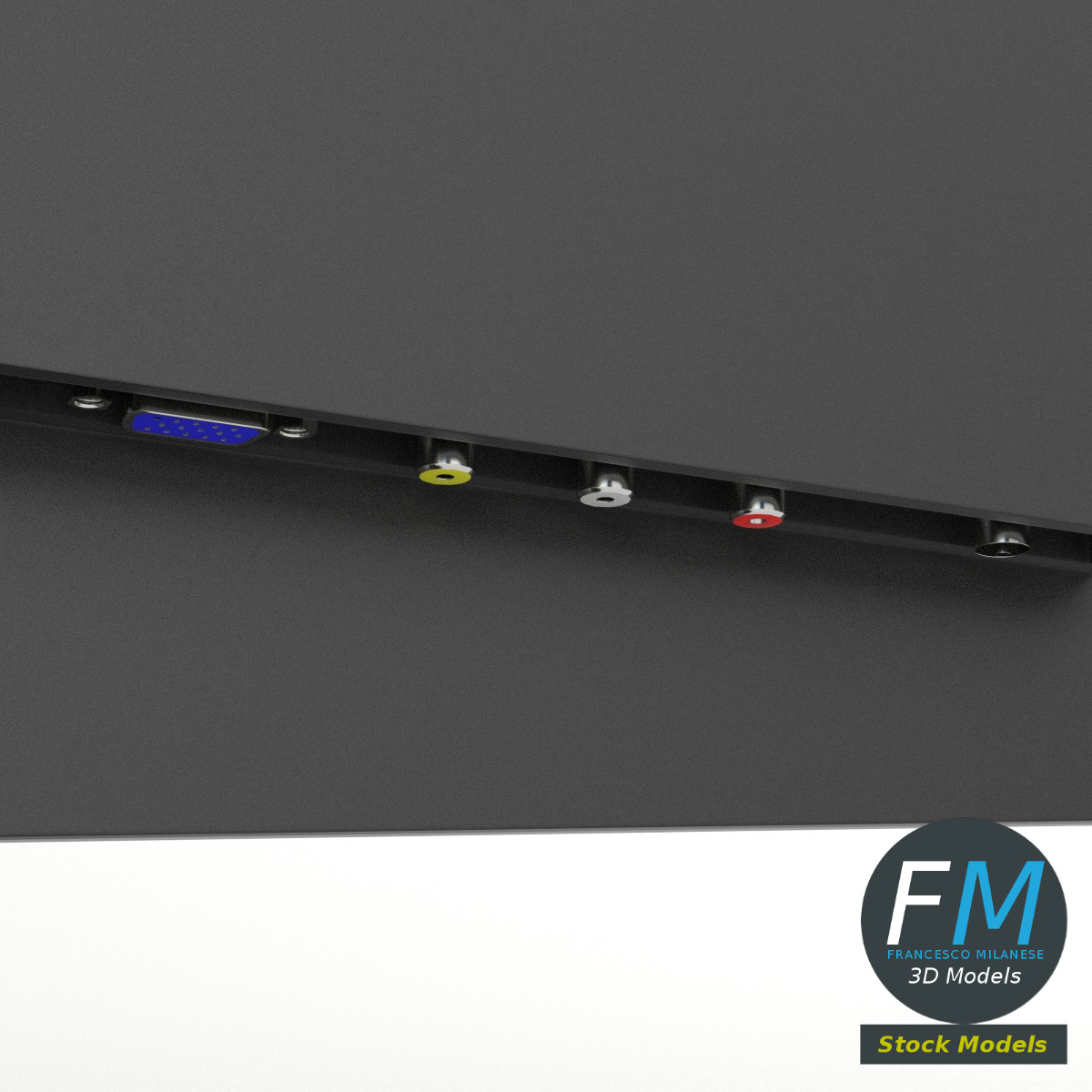 3D-Modell - Flacher Breitbildfernseher - 04