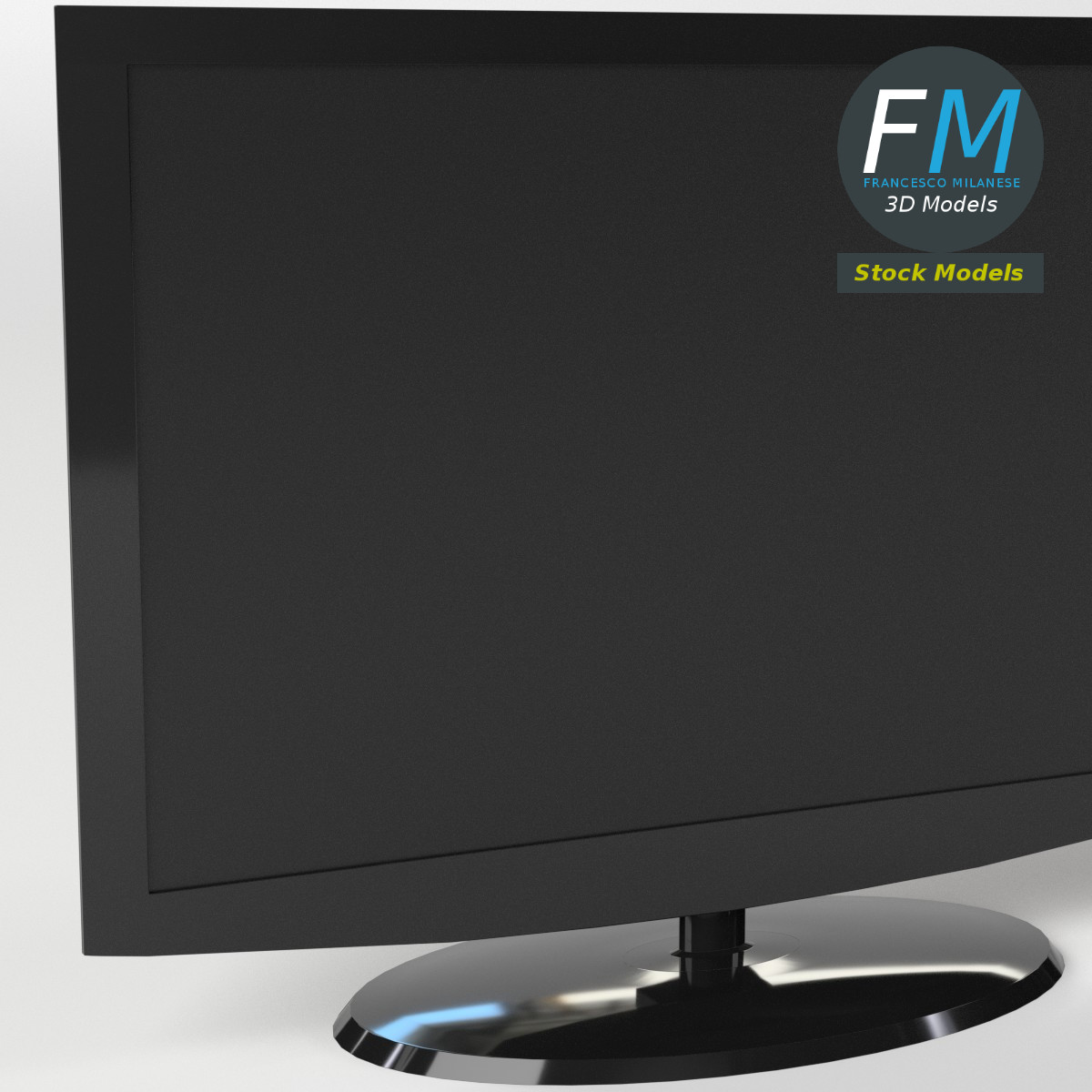 3D-Modell - Flacher Breitbildfernseher - 05