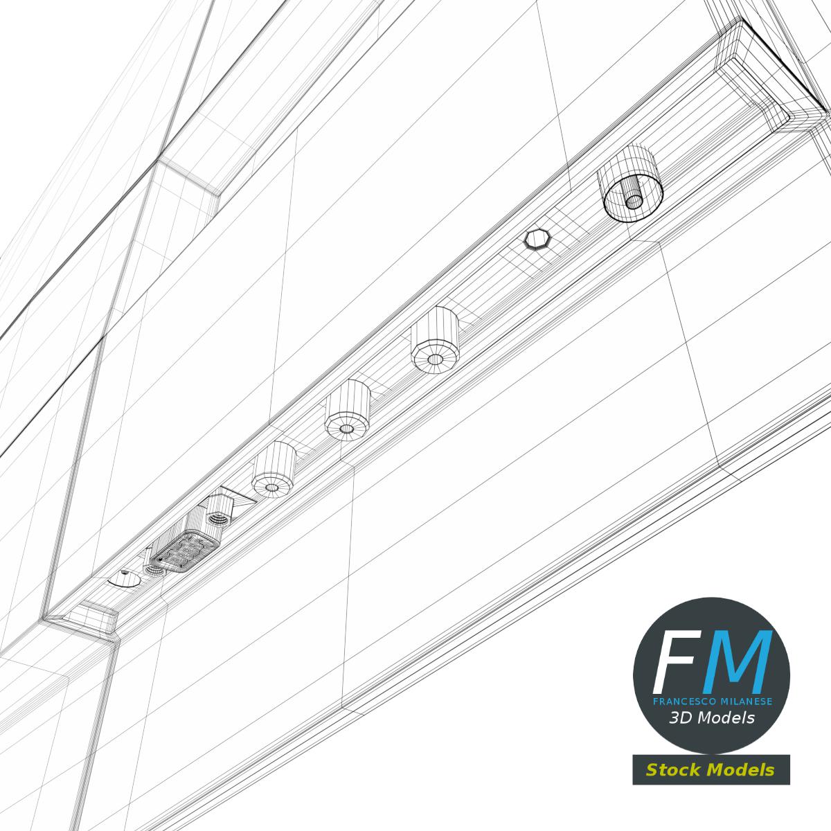 3D-Modell - Flacher Breitbildfernseher - 08