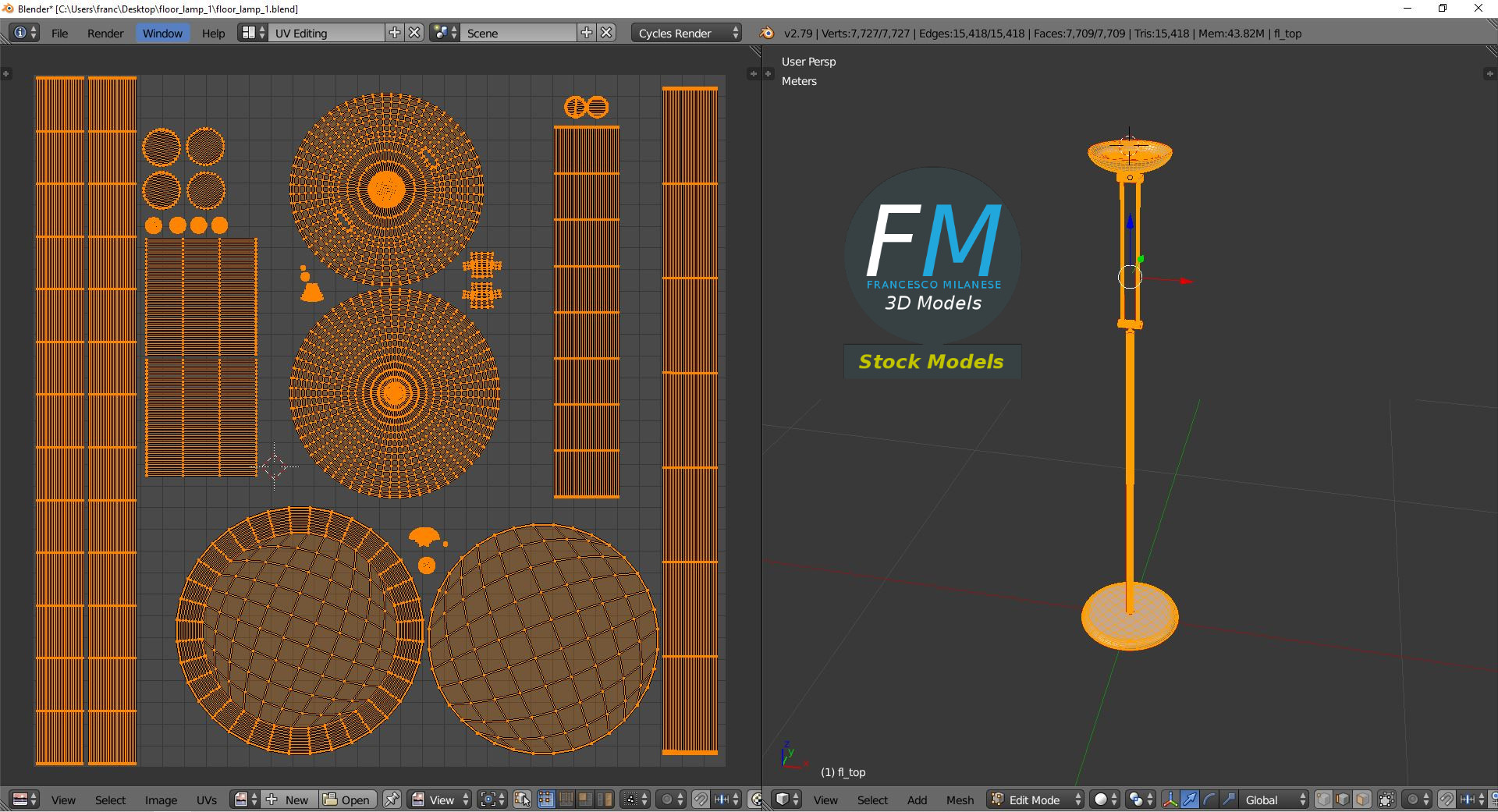 3D-Modell - Stehlampe - 10