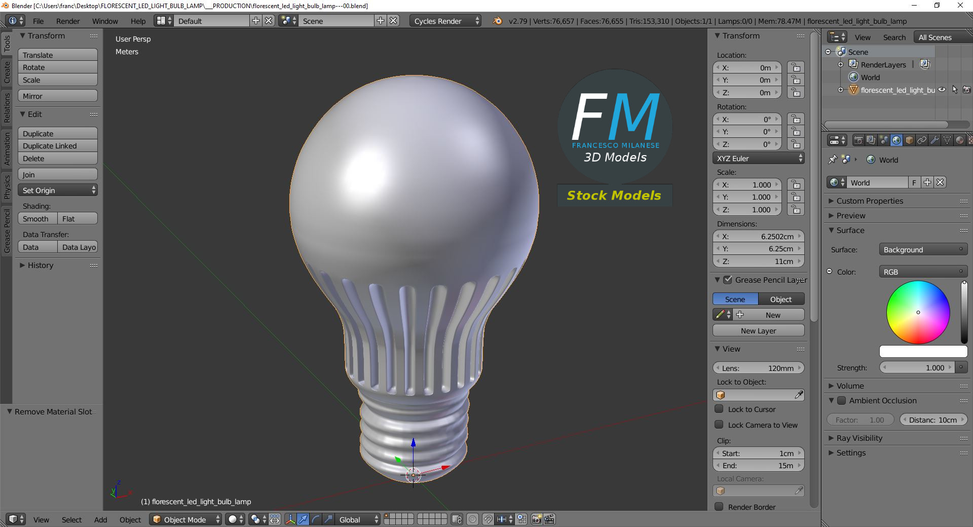 3D-Modell - LED-Lampe - 09