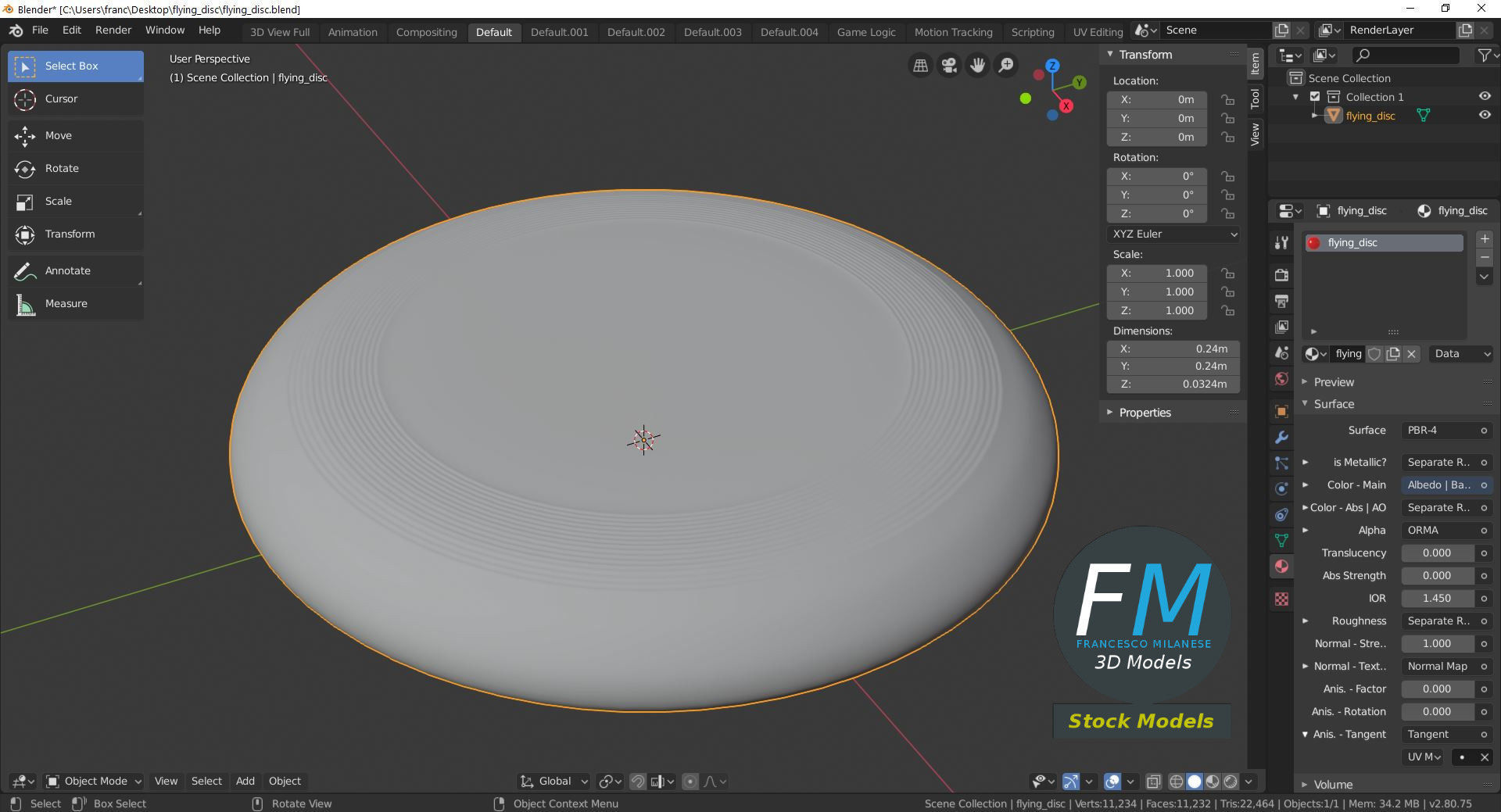 3D-Modell - Wurfscheibe - 09