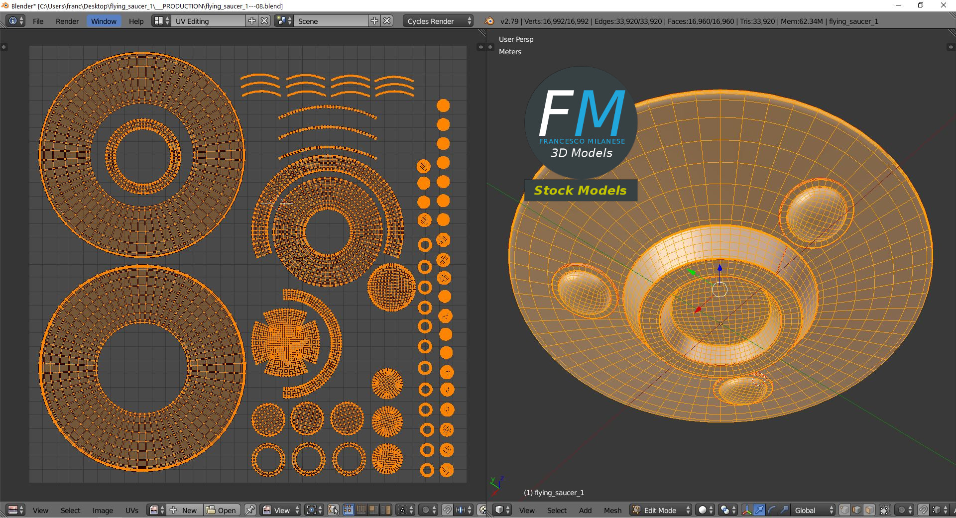 3D-Modell - Fliegende Untertasse - 10