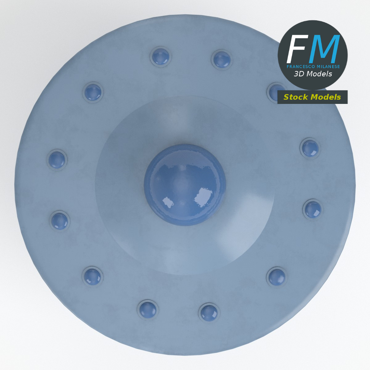 3D-Modell - Fliegende Untertasse mit Landegestell - 06