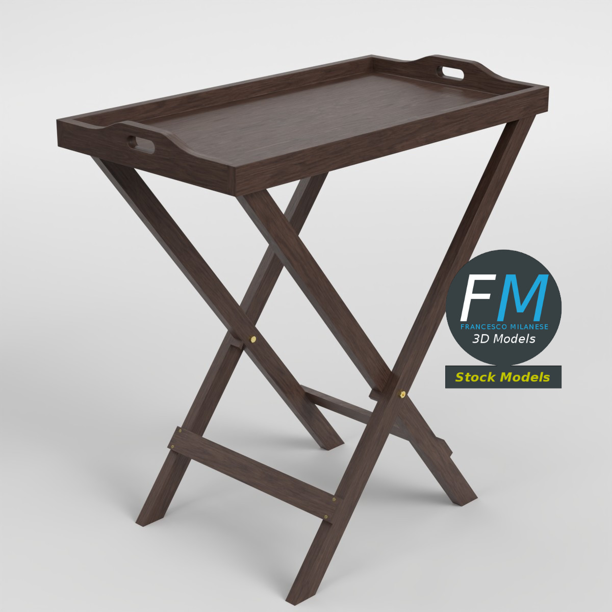 3D-Modell - Klappbarer Frühstückstabletttisch - 01
