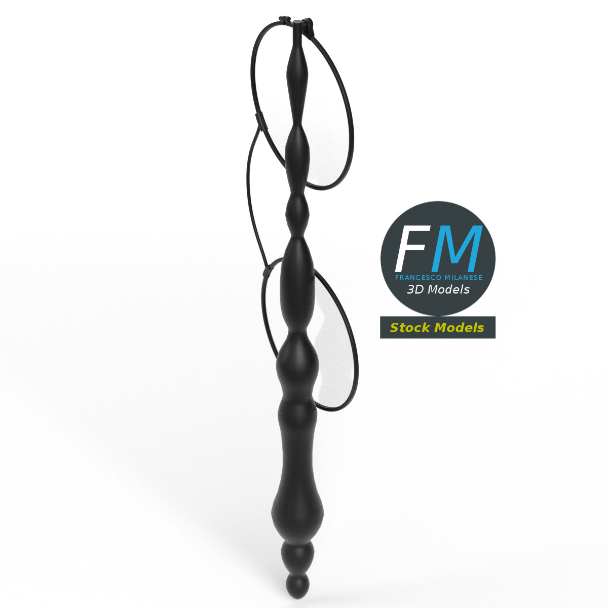 3D-Modell - Klappbare Lorgnette-Brille - 02