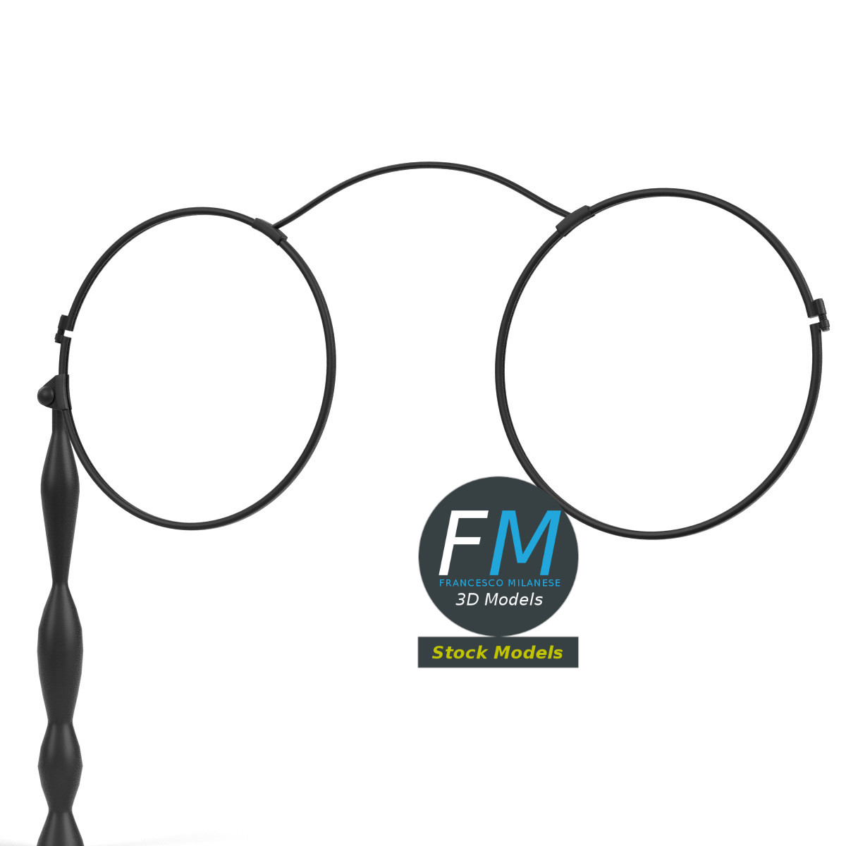 3D-Modell - Klappbare Lorgnette-Brille - 03
