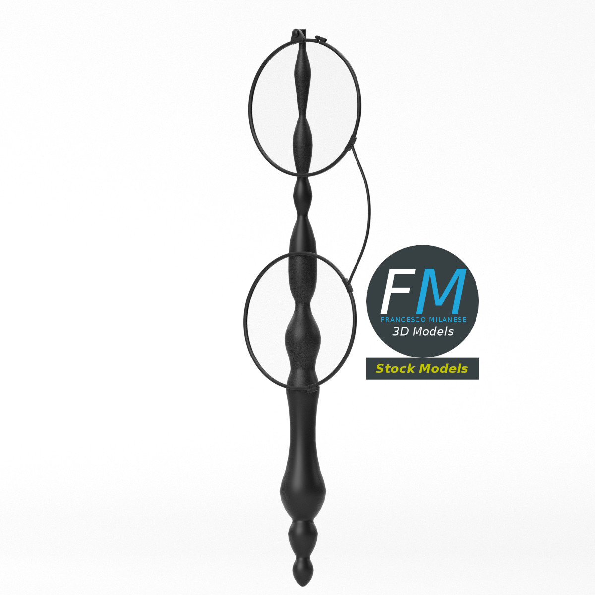 3D-Modell - Klappbare Lorgnette-Brille - 05