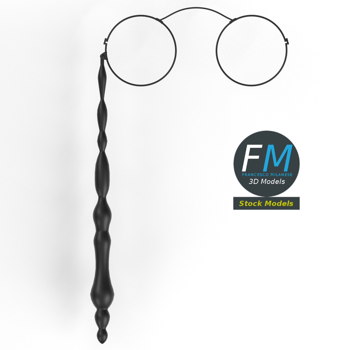 3D-Modell - Klappbare Lorgnette-Brille - 06