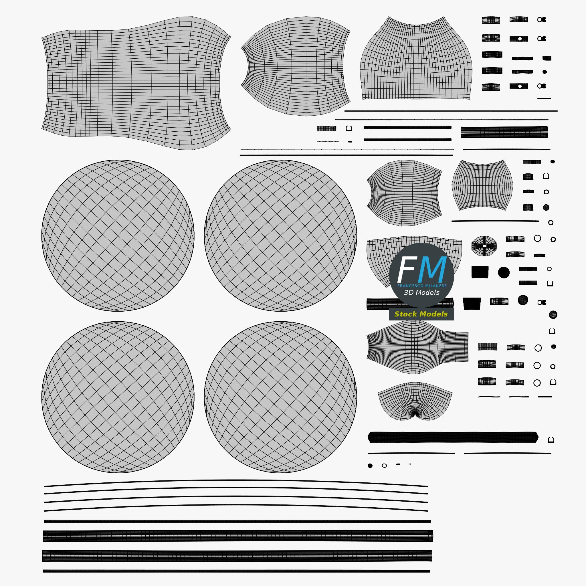 3D-Modell - Klappbare Lorgnette-Brille - 11 3D-Modell - Klappbare Lorgnette-Brille - 11