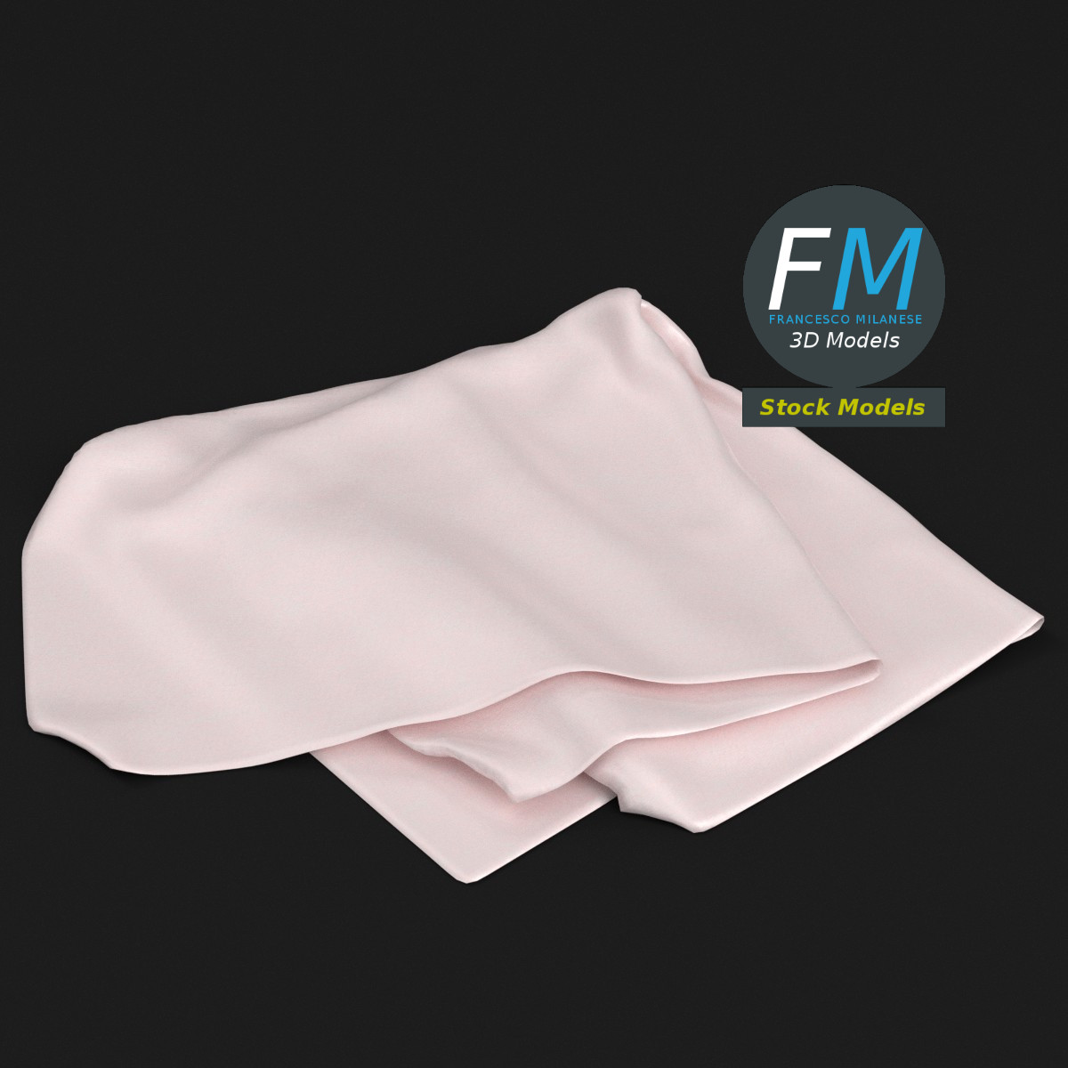 3D-Modell - Gefalteter Stoff - 01