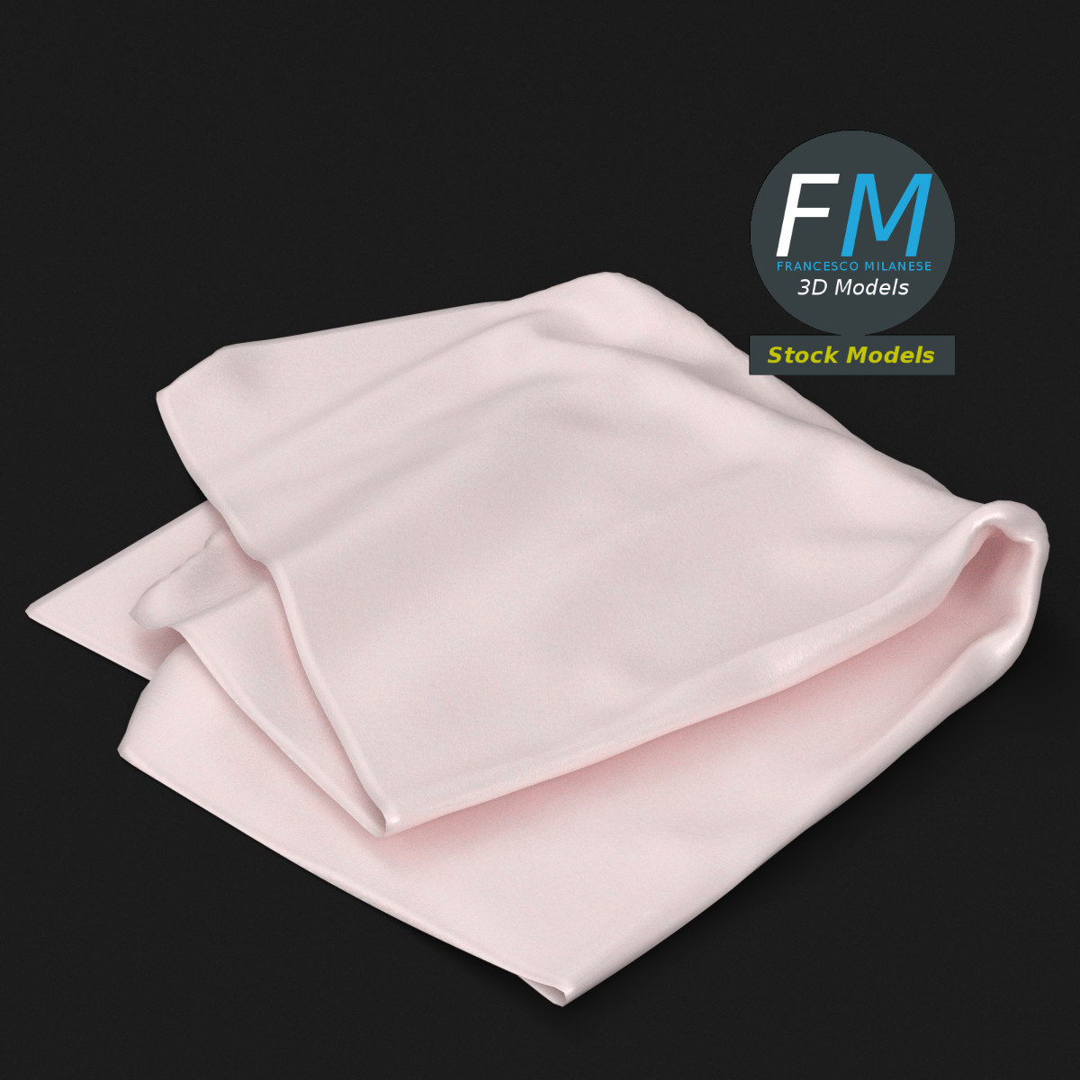 3D-Modell - Gefalteter Stoff - 02