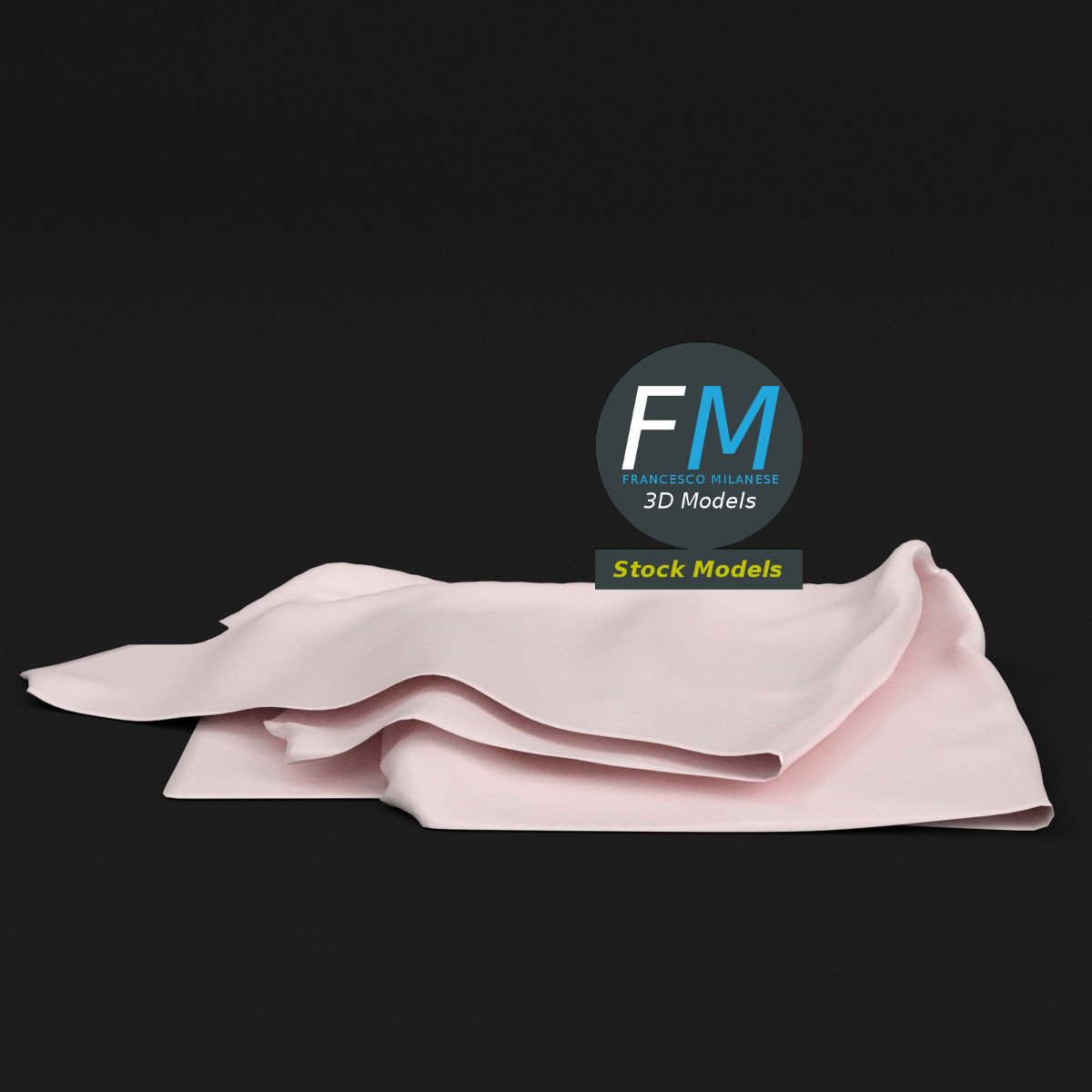 3D-Modell - Gefalteter Stoff - 03