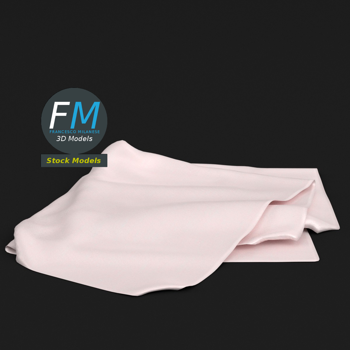 3D-Modell - Gefalteter Stoff - 04