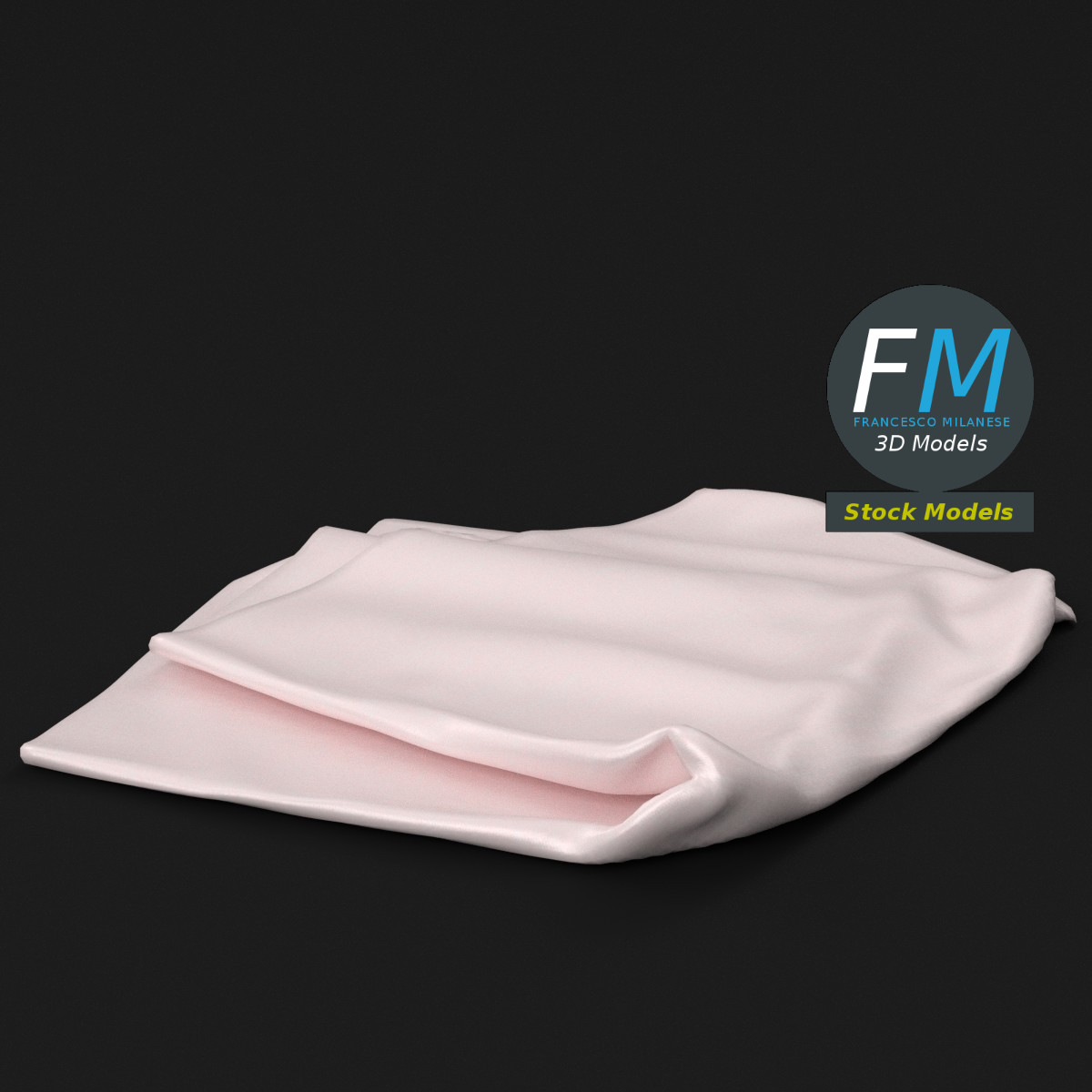 3D-Modell - Gefalteter Stoff - 05