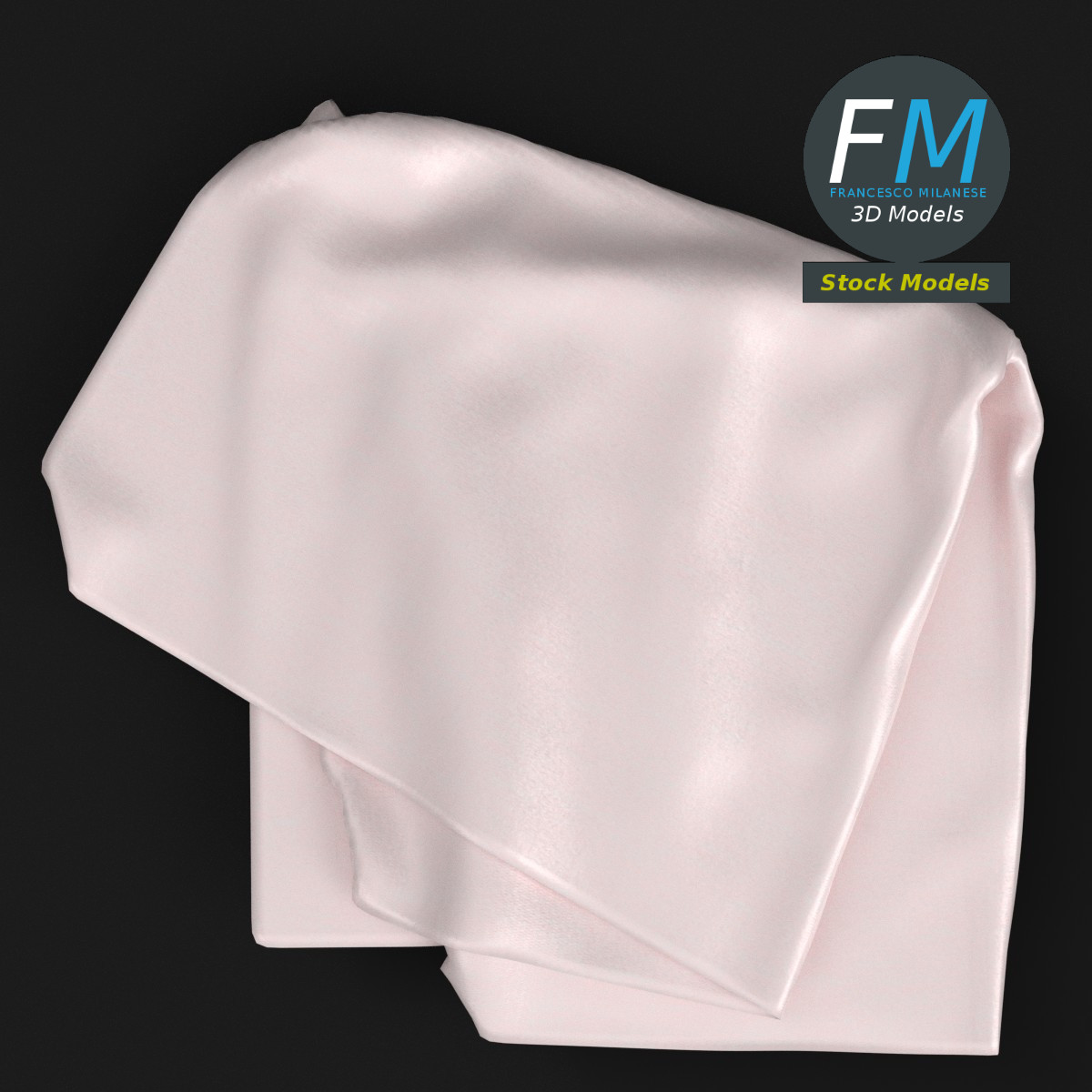 3D-Modell - Gefalteter Stoff - 06