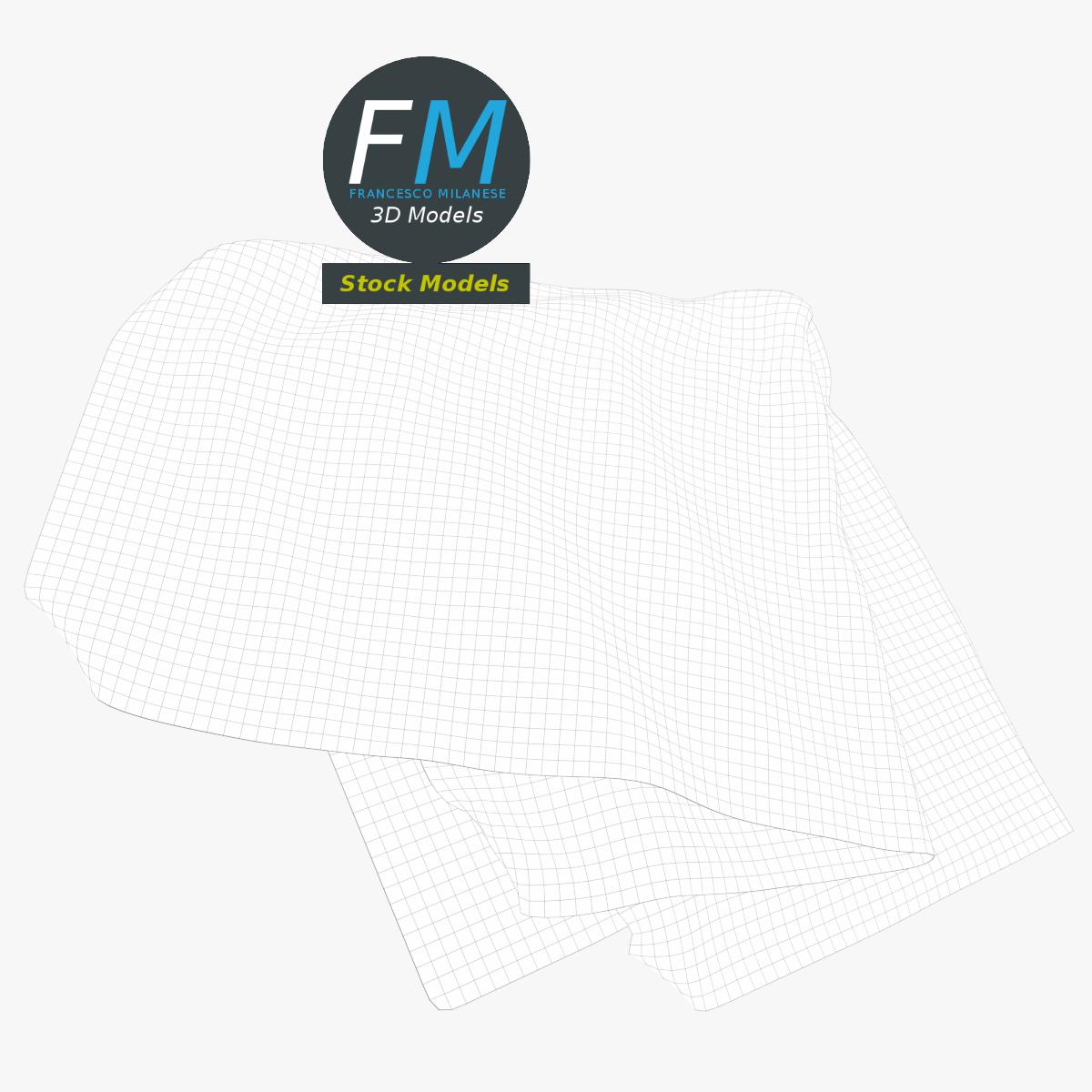 3D-Modell - Gefalteter Stoff - 07