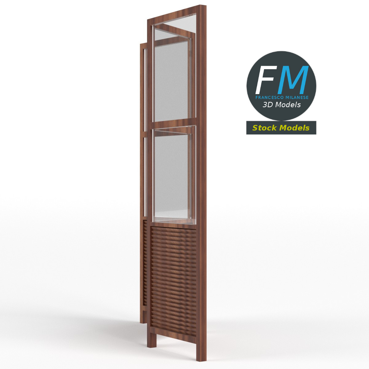 3D-Modell - Dreiteiliger Paravent - 04