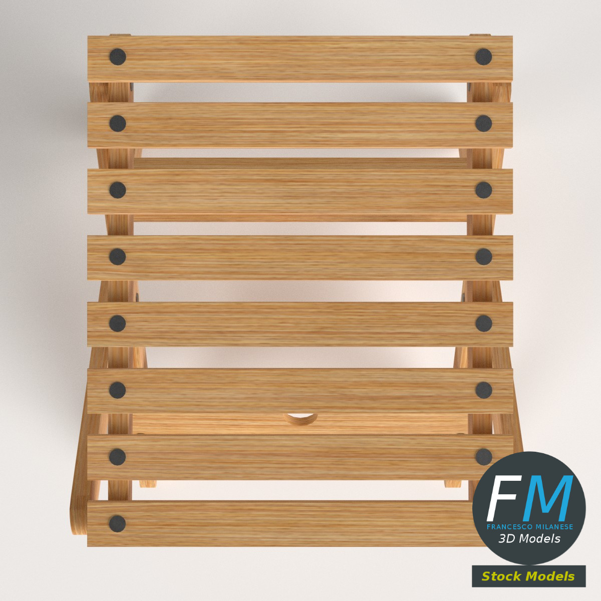 3D-Modell - Klapphocker aus Holz - 06